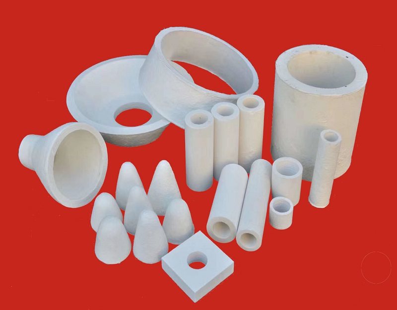 Ceramic fiber vacuum formed shapes