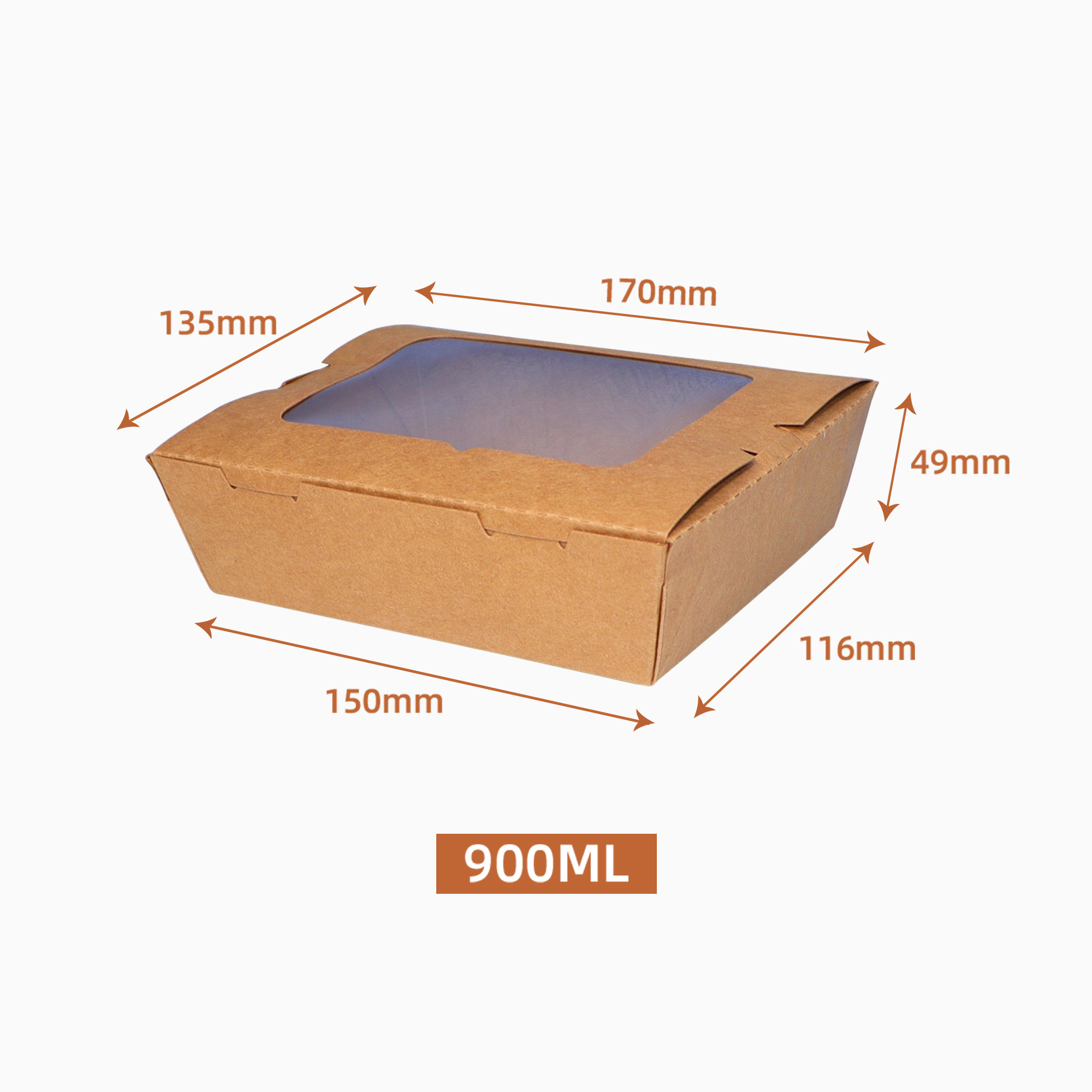 Leather flip box with window