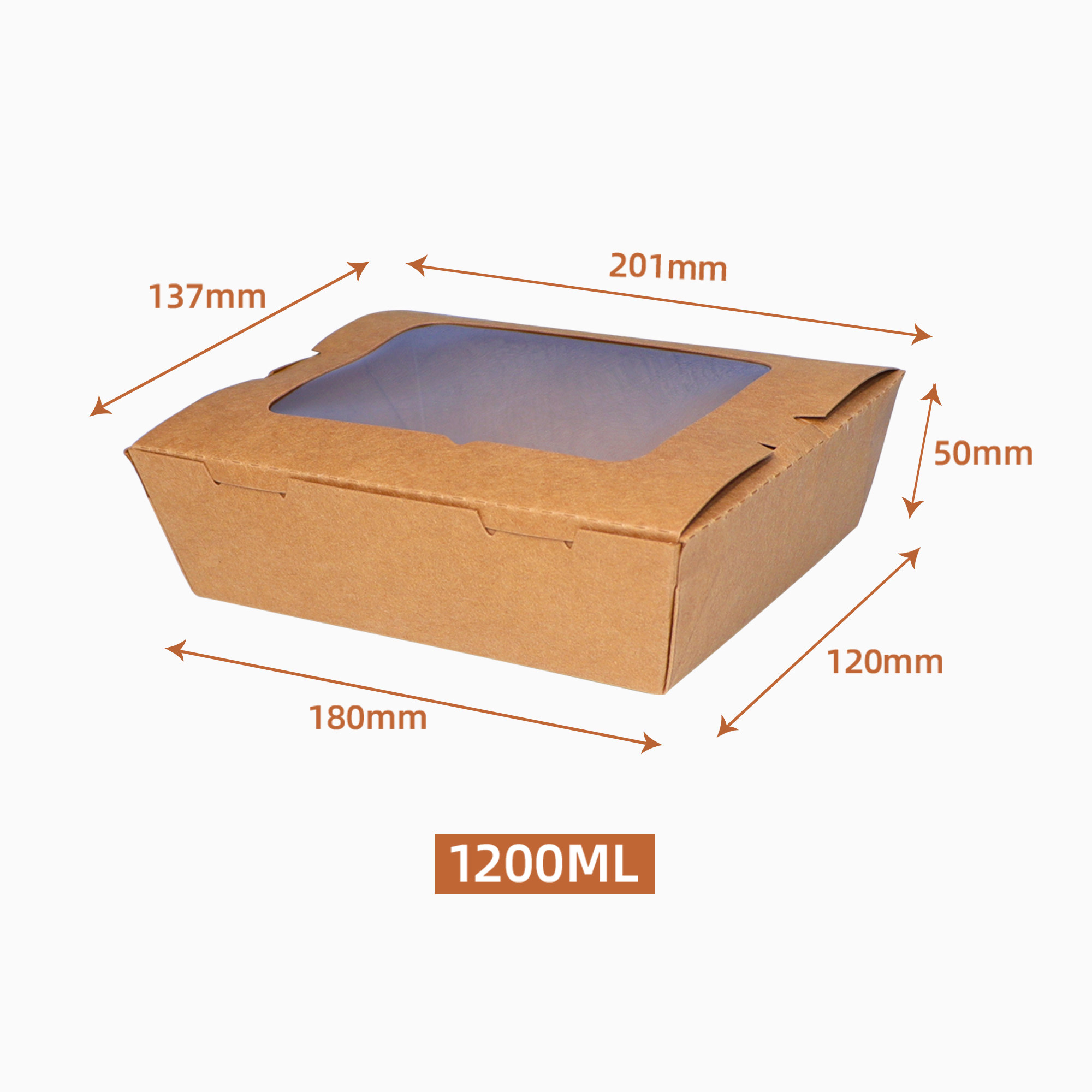 Leather flip box with window