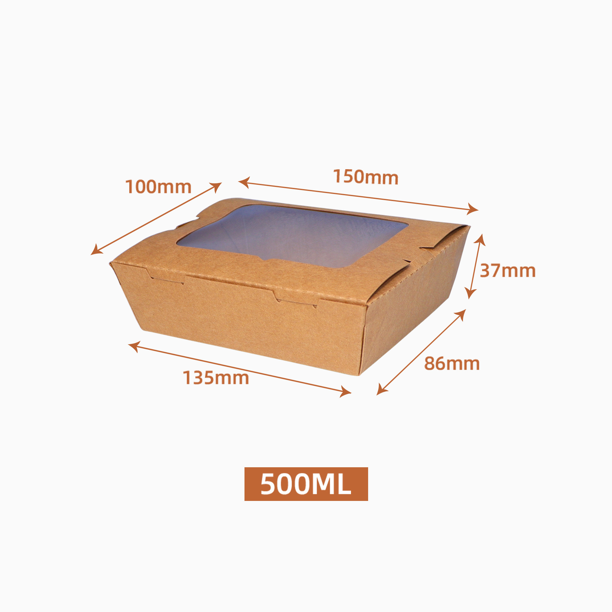 Leather flip box with window