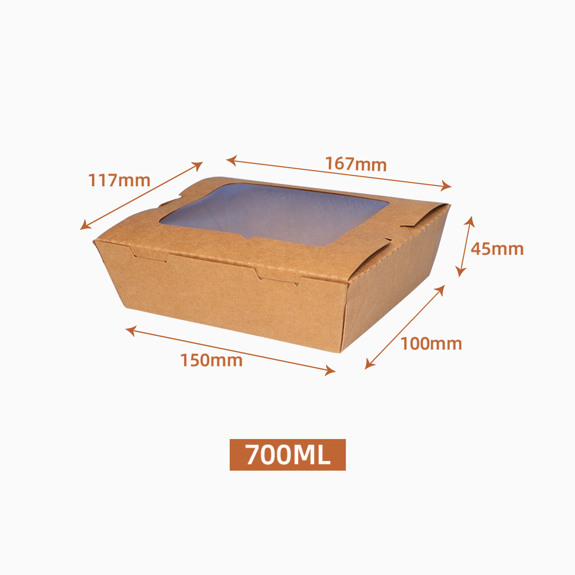 Leather flip box with window