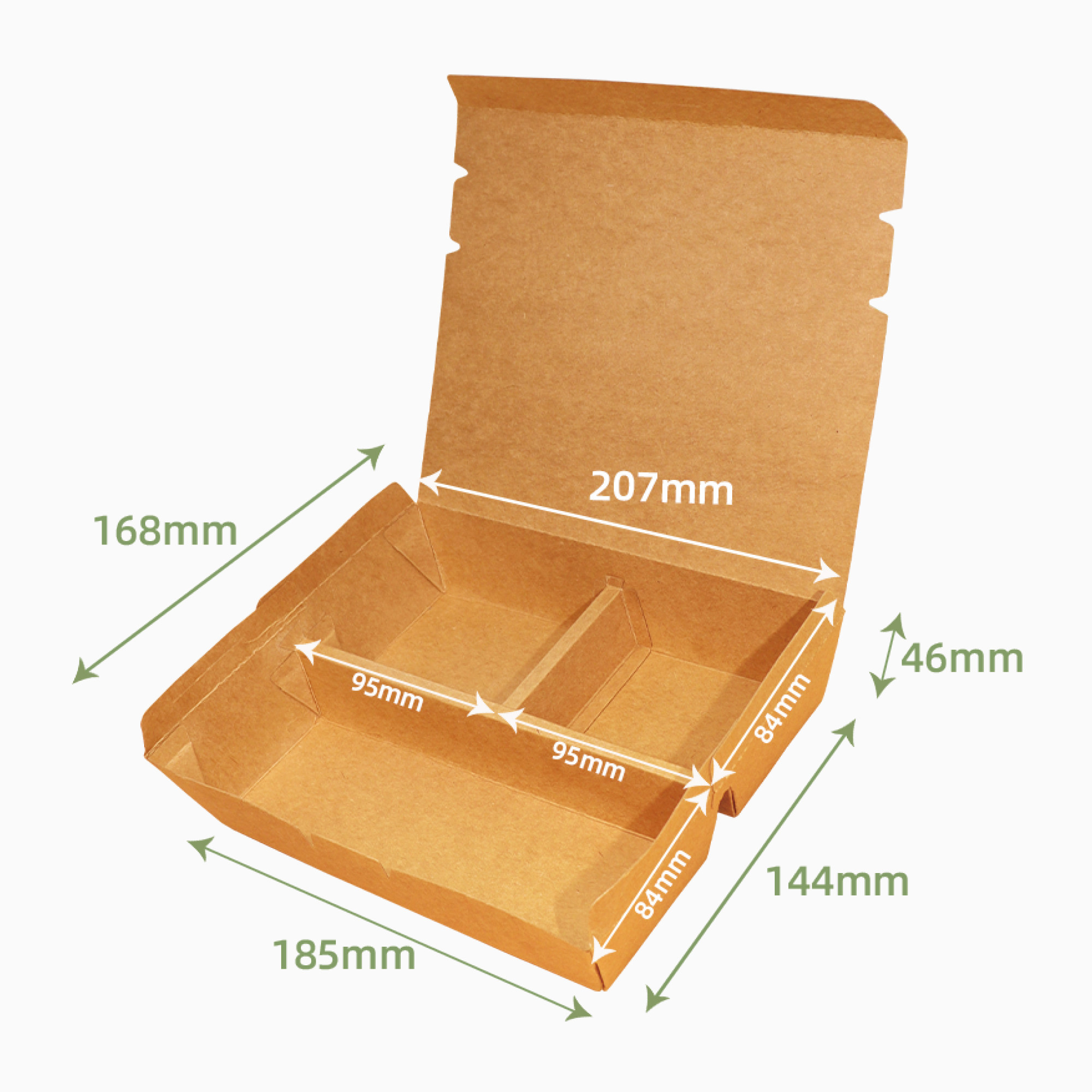 Leather flip box with three or four compartments