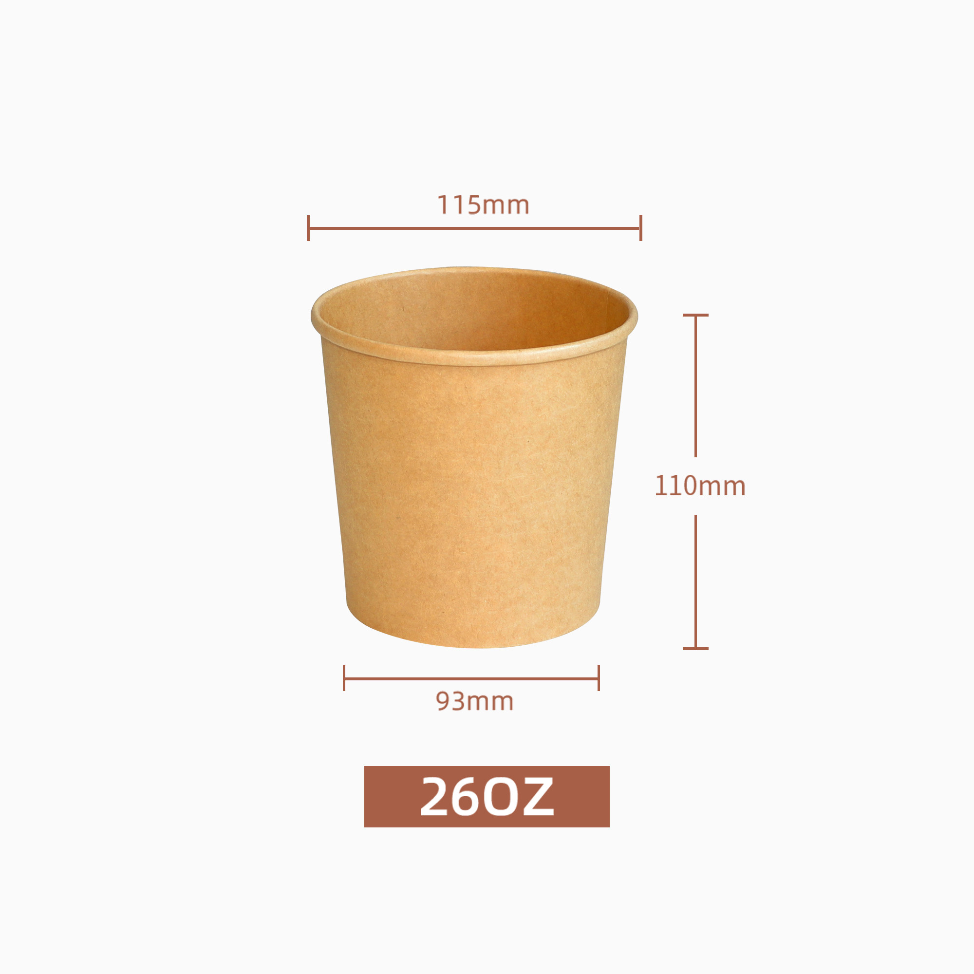 kraft paper soup pail