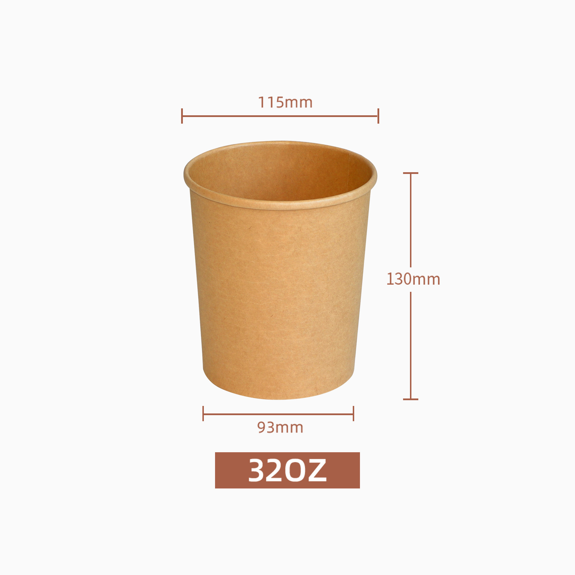 kraft paper soup pail