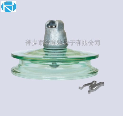 Glass suspension insulator (double-shed type)