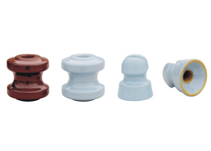 Porcelain stay and shackle insulator