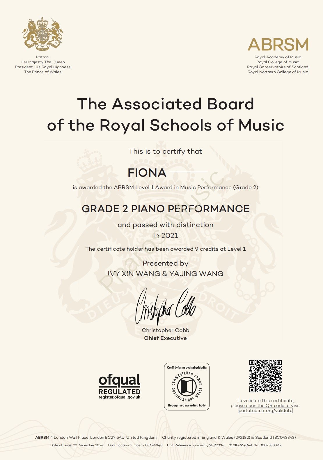 2021 Distinction - Congratulations! Fiona, Guanzhe, Caitlin - ABRSM Grade2 Piano Distinction