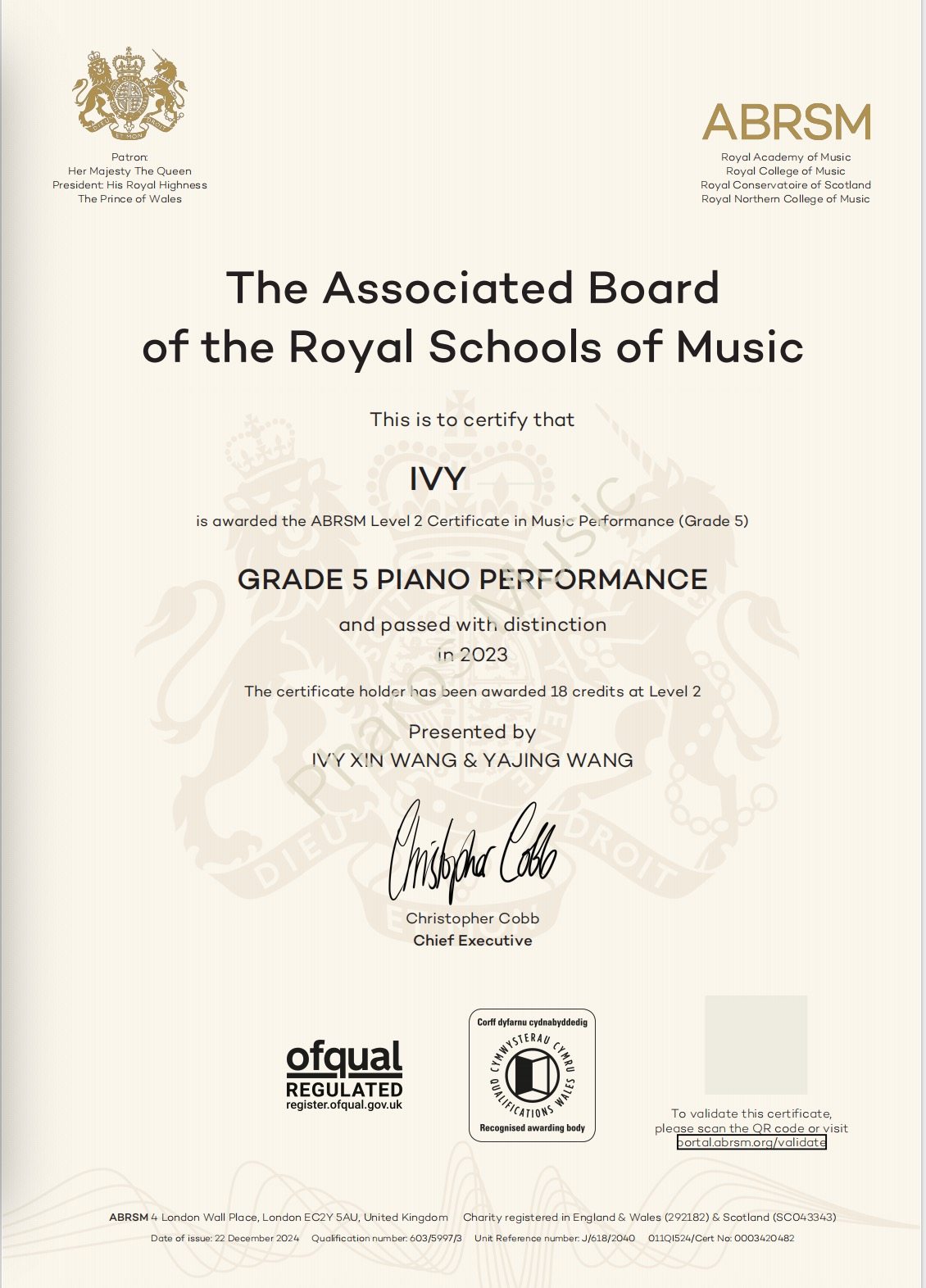 2023 Distinction - Congratulations! Ivy, Claire, Edith - ABRSM Grade5 Piano Distinction