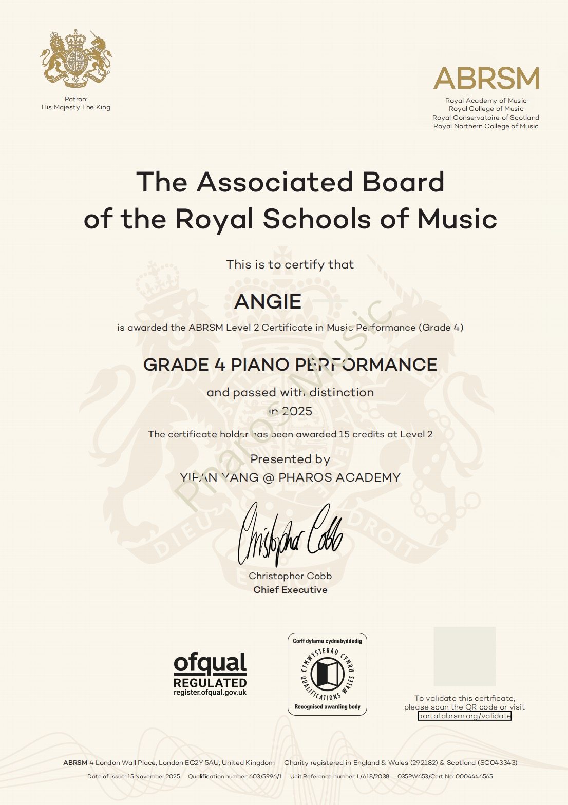 2025 Distinction - Congratulations! Angie, Arielle, James - ABRSM Grade4 Piano Distinction
