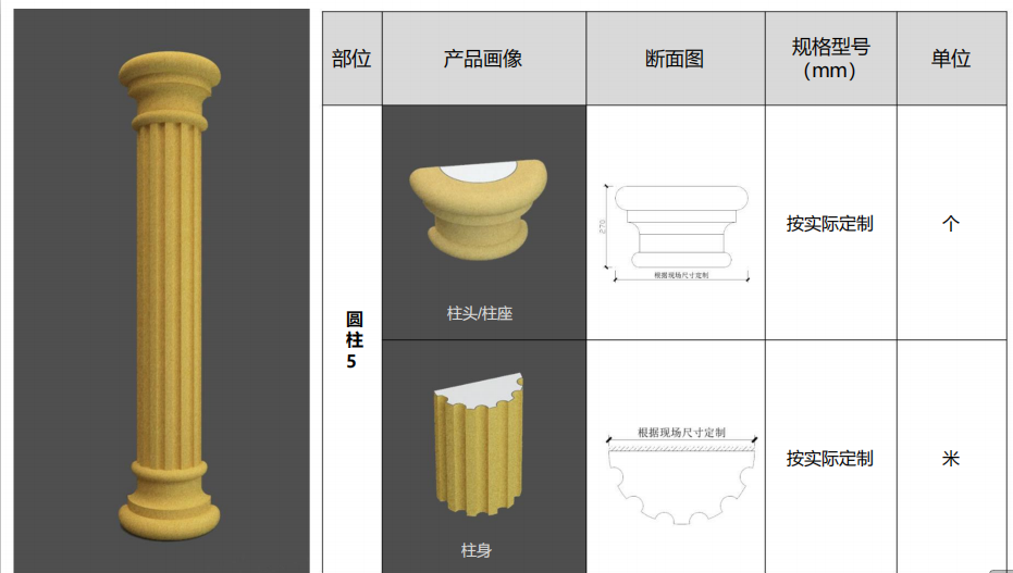 EPS罗马柱