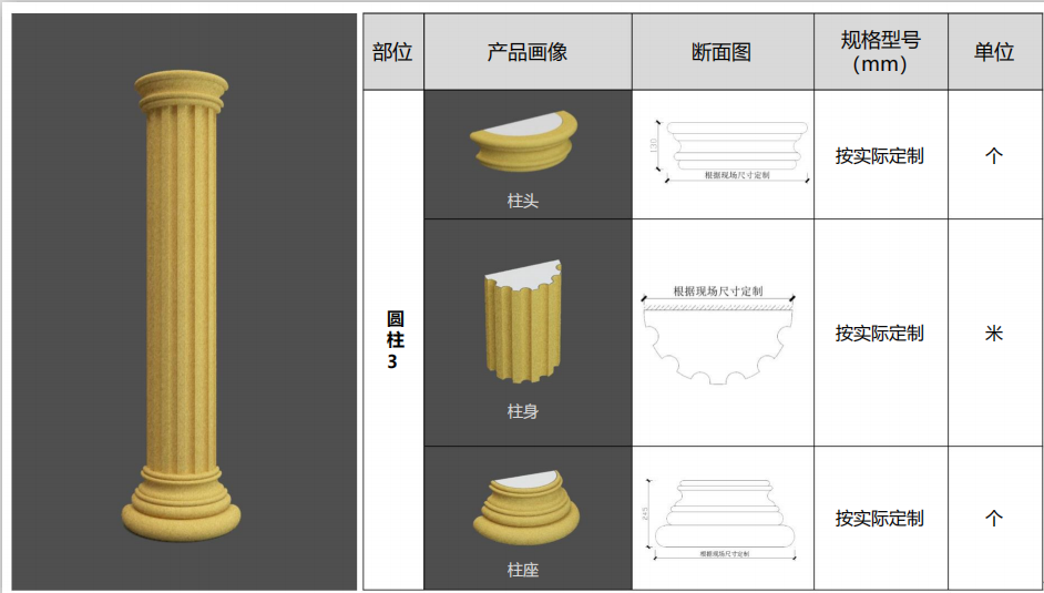 EPS罗马柱