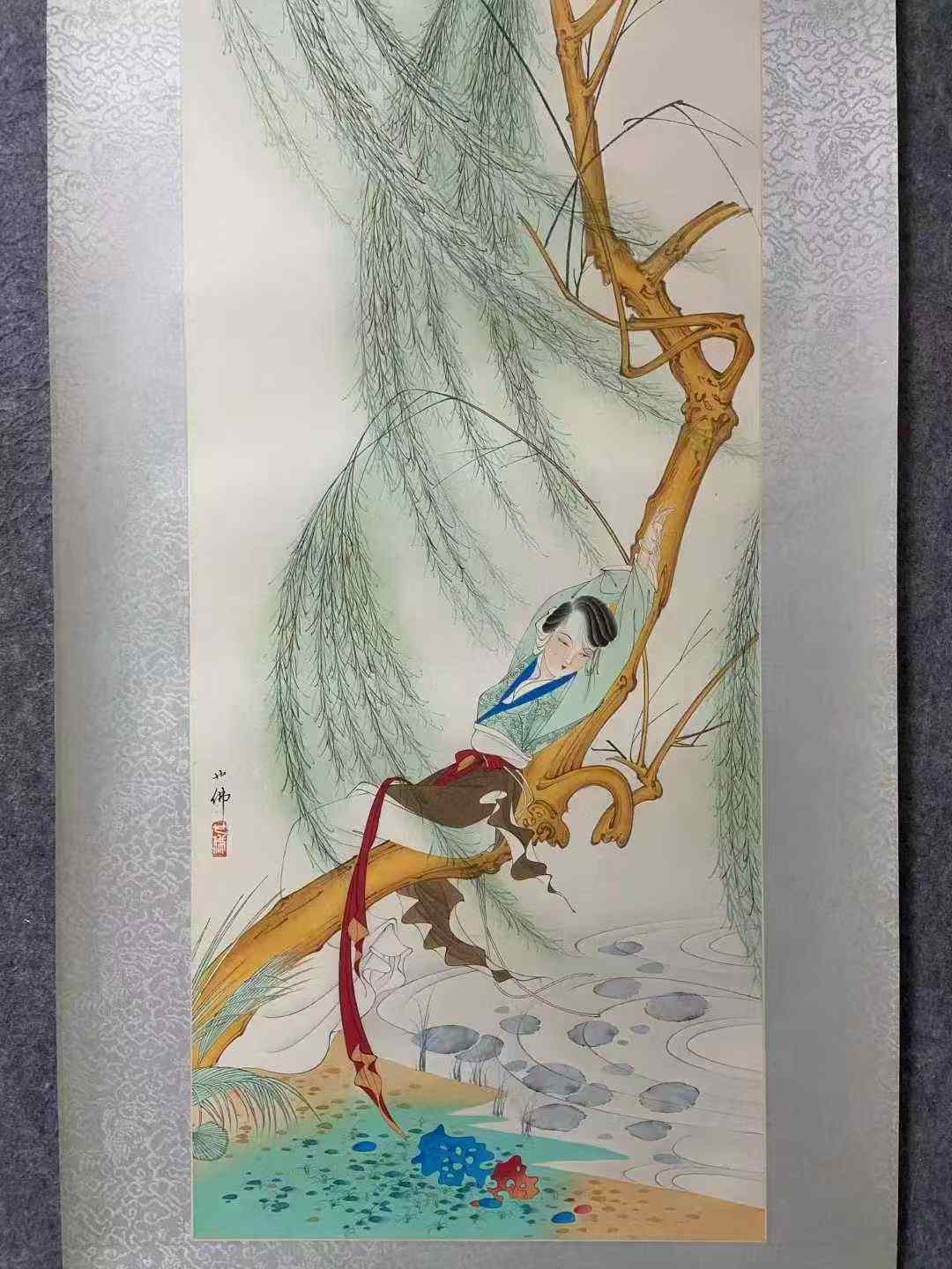 胡也佛款人物画