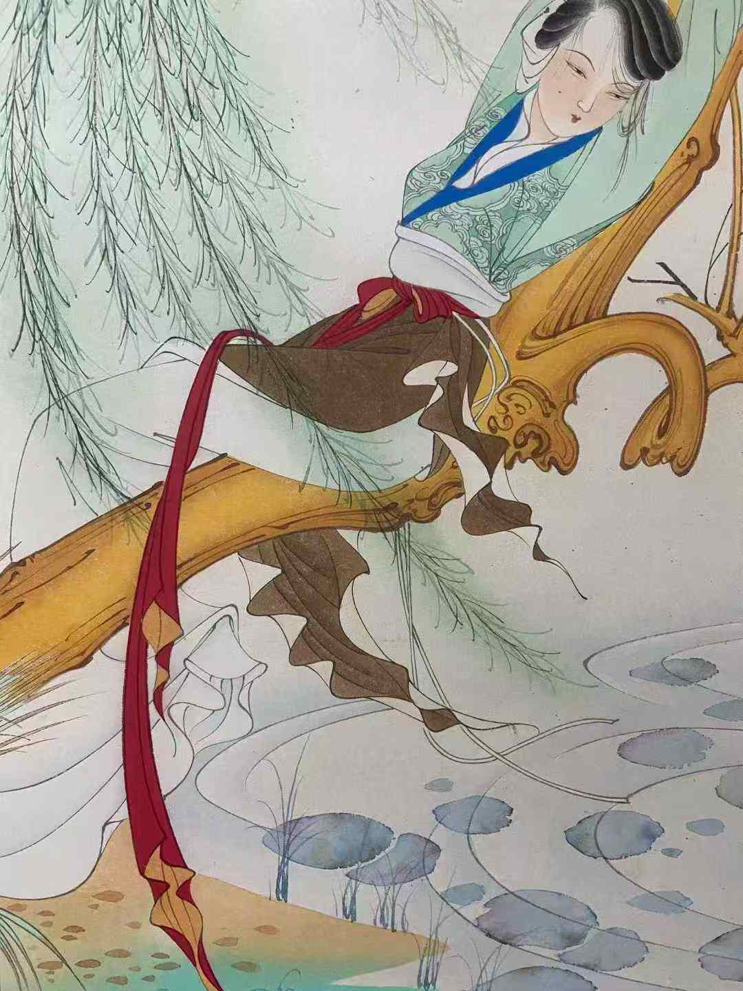 胡也佛款人物画