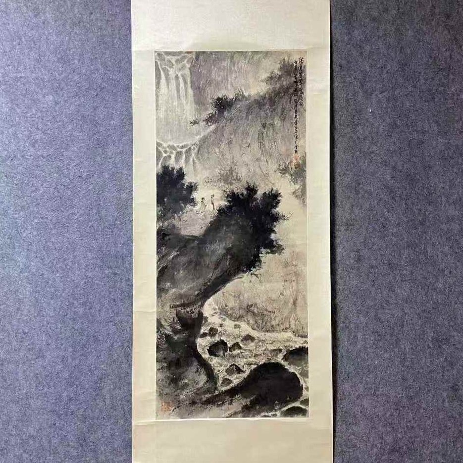 傅抱石款山水人物