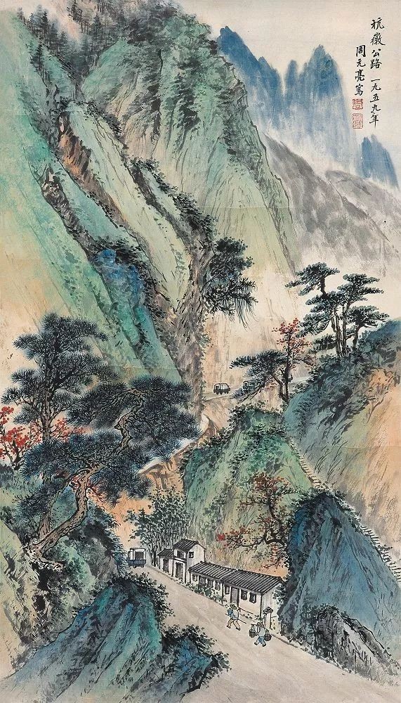 周元亮山水画，动人的笔墨