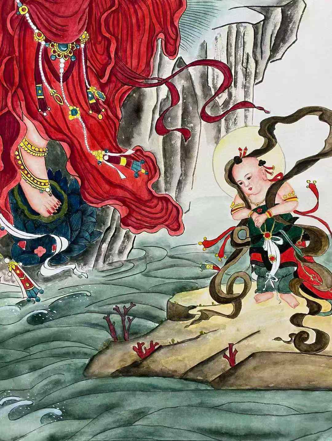 黄均款《水月观音》