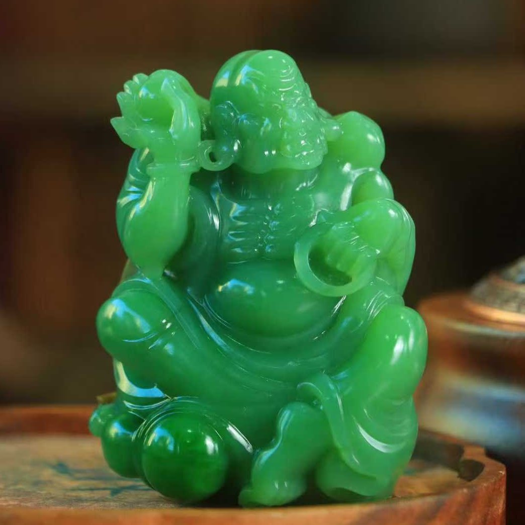 和田玉籽料碧玉罗汉