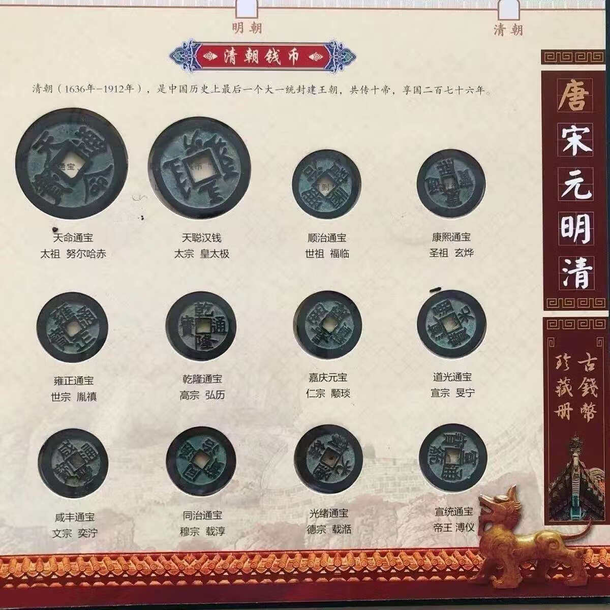 唐宋元明清古钱币珍藏册