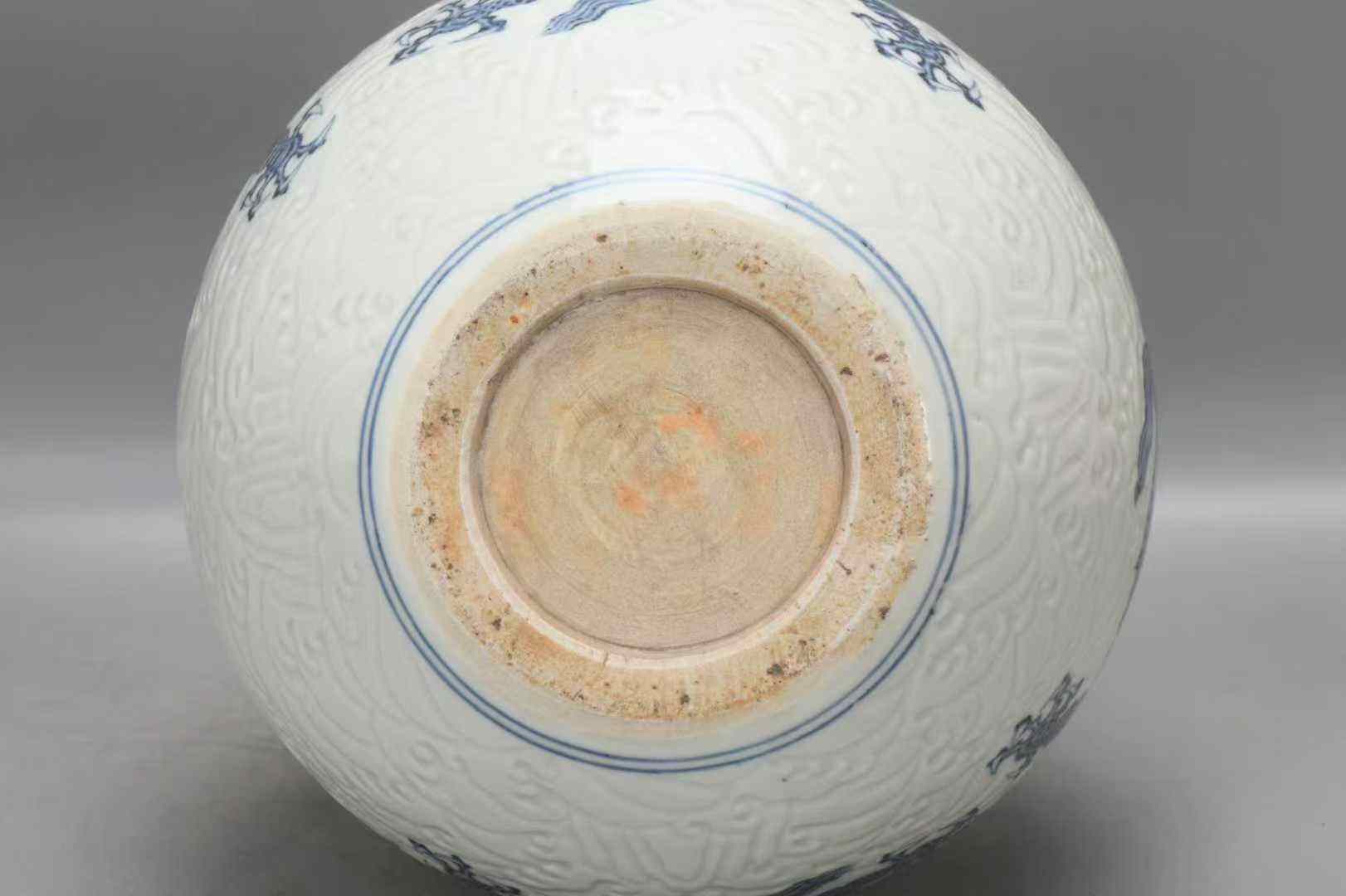 明宣德青花海水龙纹葫芦瓶