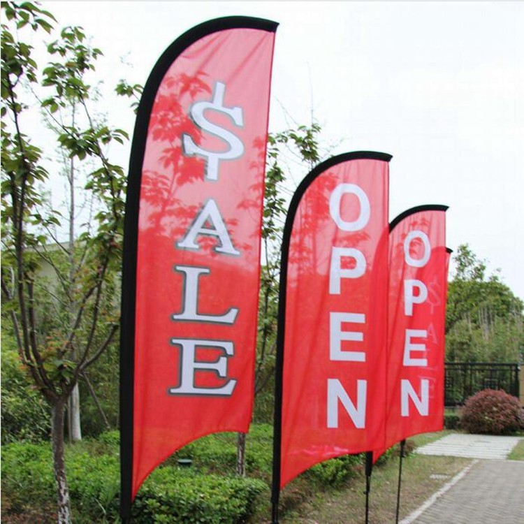 2.8m double side printing Outdoor flying flag,  promotion custom printed feather flag