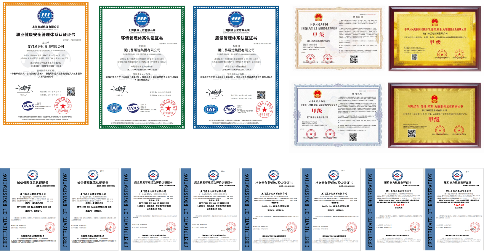 企業(yè)資質(zhì)證書