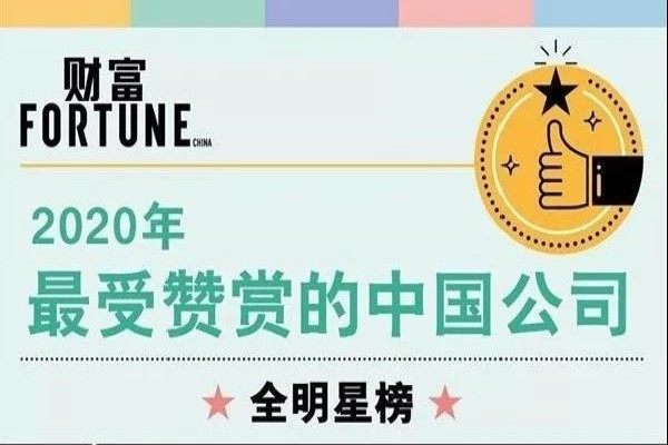 海螺集团名列《财富》中文版2020年度最受赞赏的中国公司榜单第29位