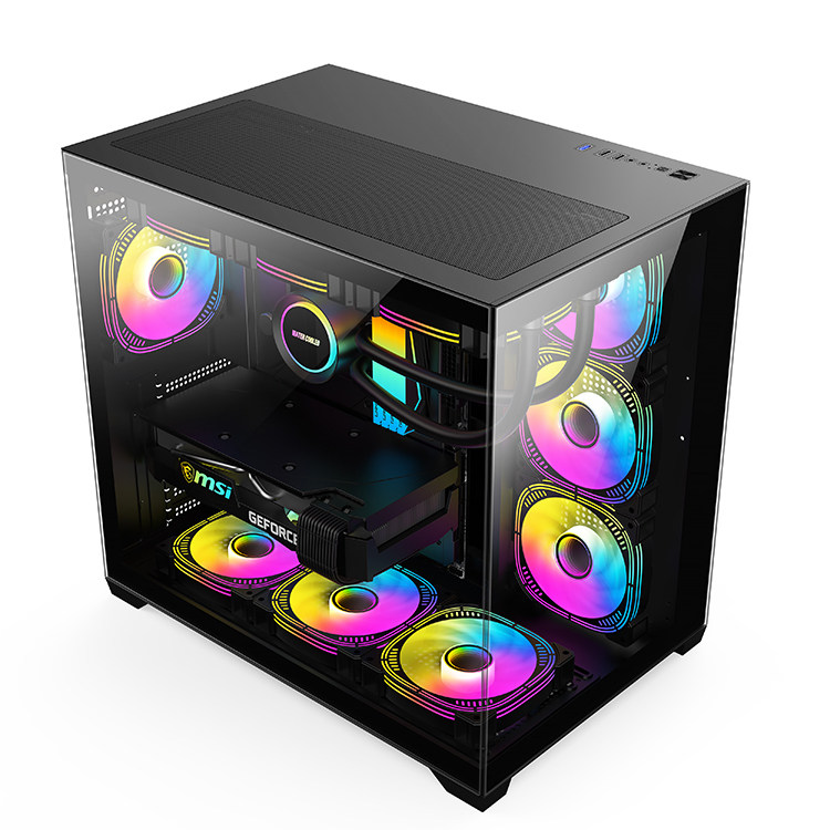 SeaView New Gaming Case ATX PC Case Black