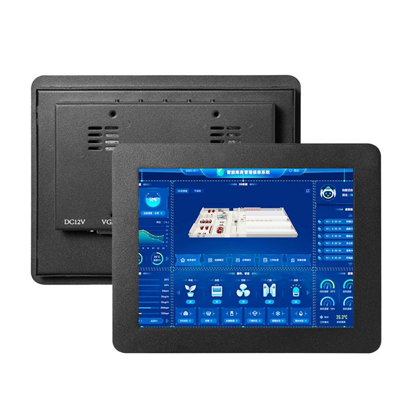 Embedded 8 Inch 4:3 Panel Mount Industrial Touch Screen Monitor