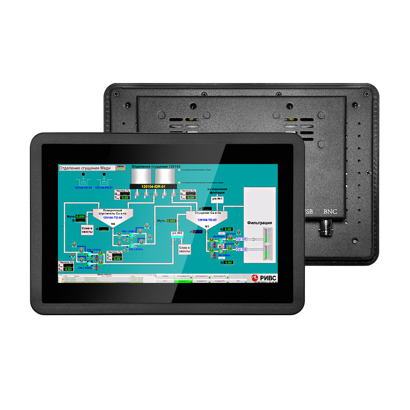 Flat Panel 10.1 Inch Embedded Mount Industrial Touch Screen Monitor