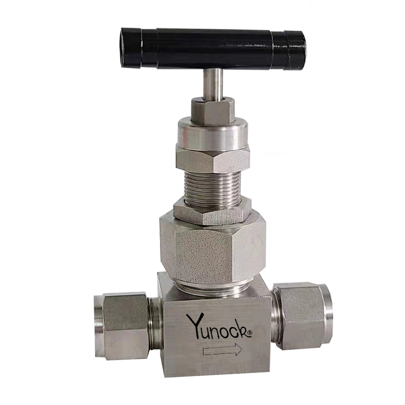 Sleeve needle type high pressure stop valve