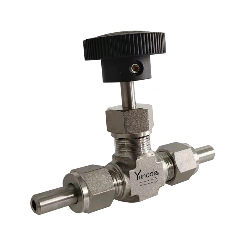 Sleeve needle type high pressure stop valve