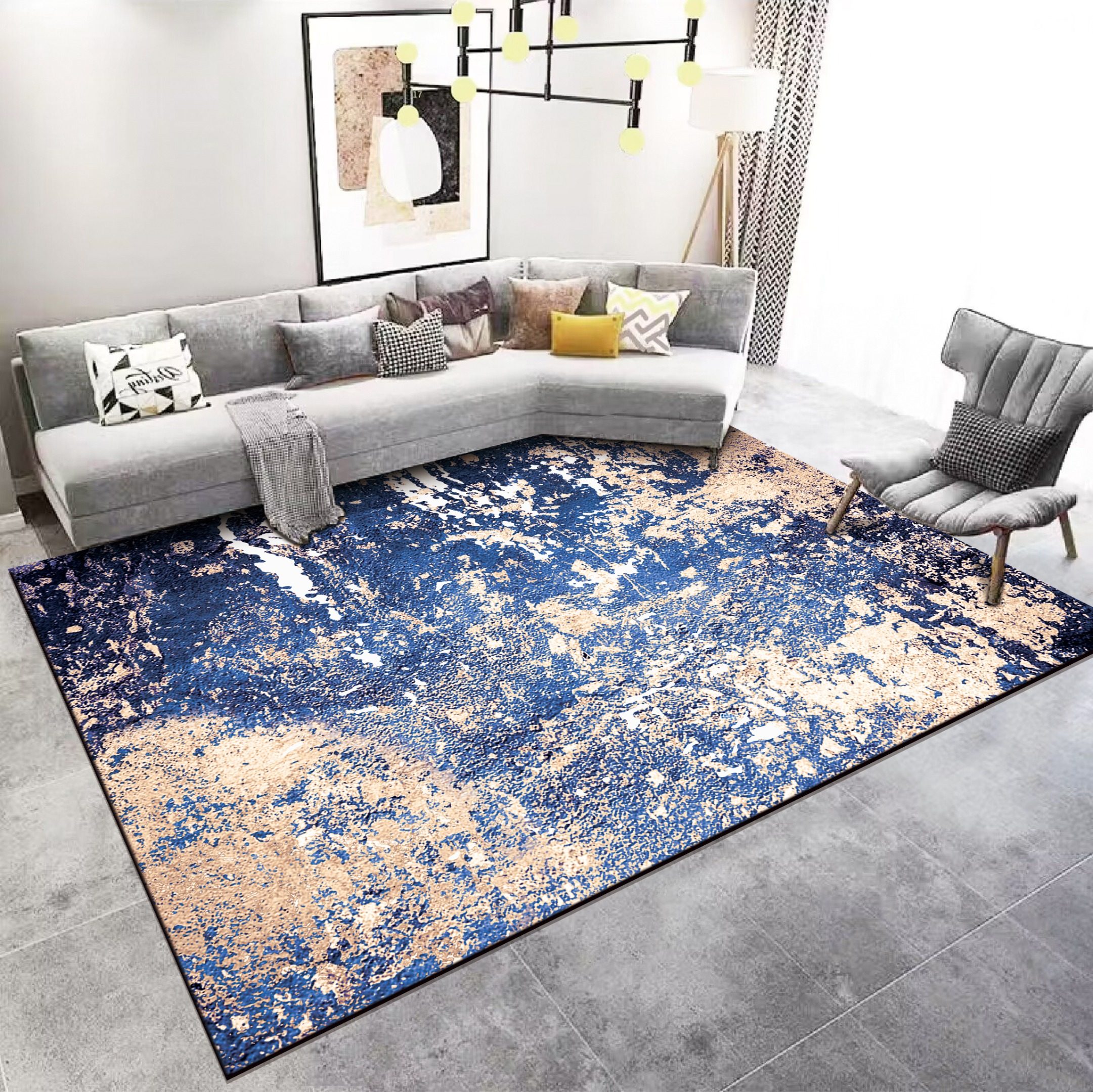 做旧纹理蓝改色