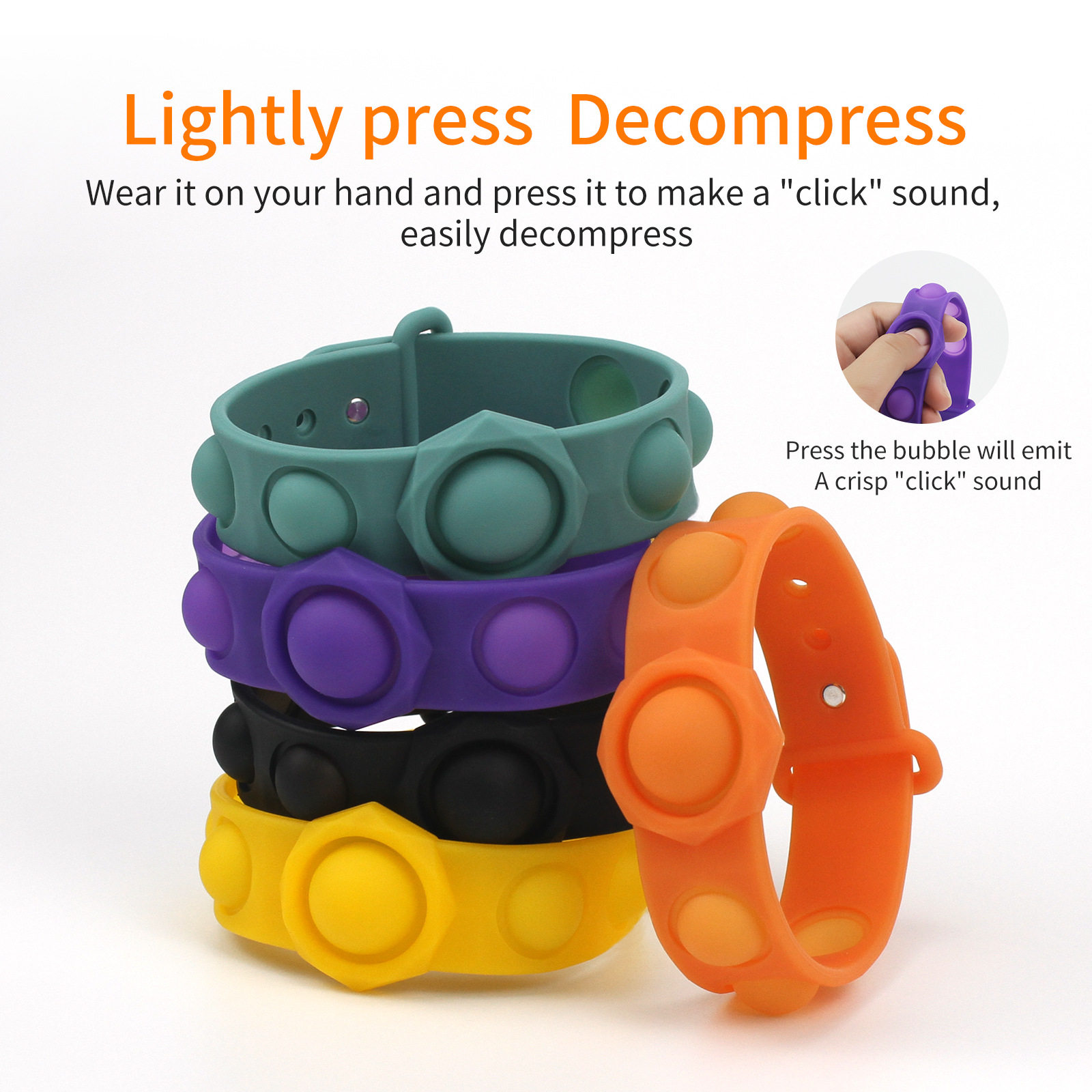 Silicone Stress Relief Wristband