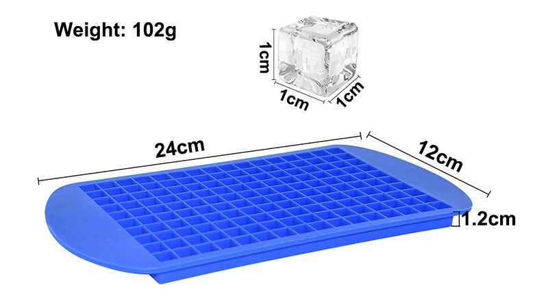 Factory Wholesale Stackable Small Ice Cube Tray Whiskey Silicon Ice Tray 160 Grids Mini Tiny Square Ice Mold for Freeze