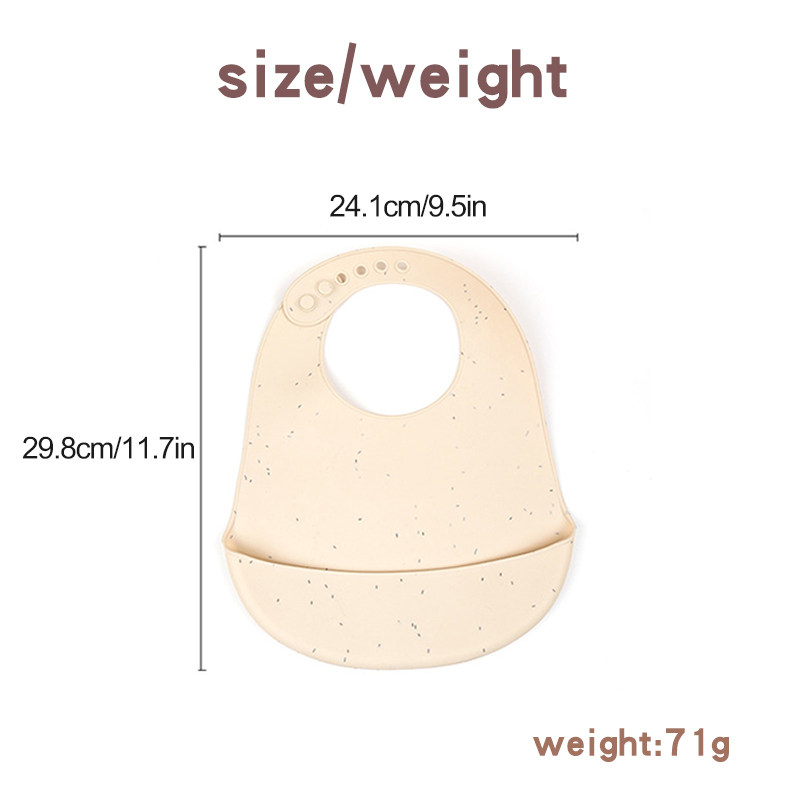 BPA Free Waterproof Silicone Baby Bib With Food Catcher Food Grade Soft Baby Silicone Bibs