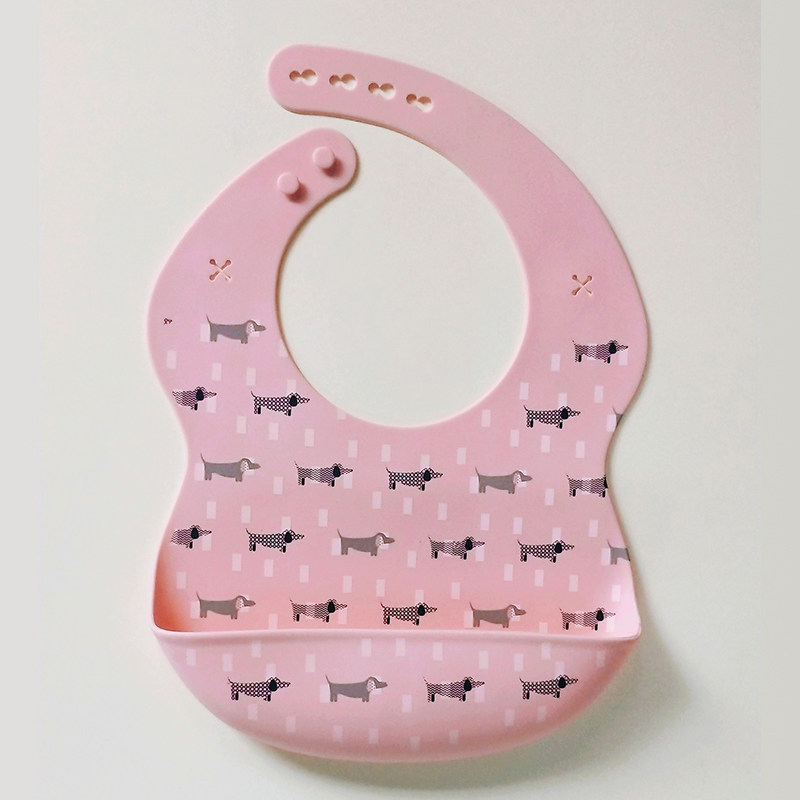 Printing Bpa Free Soft Feeding Custom Baberos De Pacifier Kids Silicona Waterproof Bib Silicone Baby Bib Set
