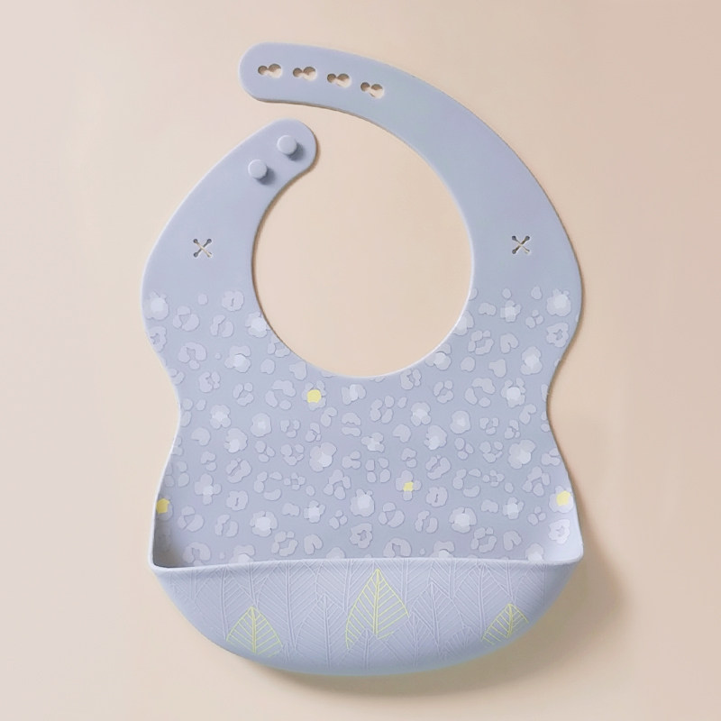 Printing Bpa Free Soft Feeding Custom Baberos De Pacifier Kids Silicona Waterproof Bib Silicone Baby Bib Set