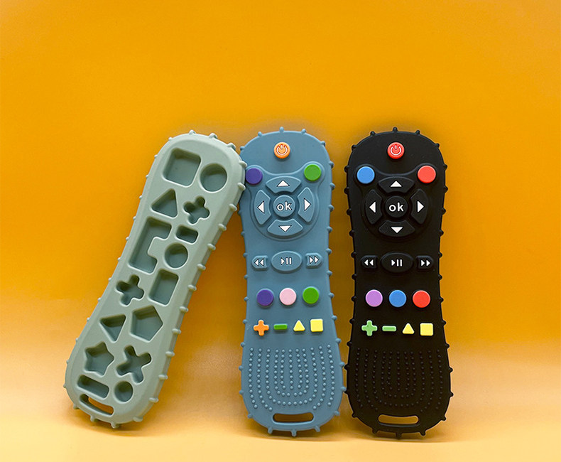 Silicone Baby Teething Toys Teether for Babies 6-12 Months Remote Control Shape Teething Toys Silicone Soft-Textured Teeher