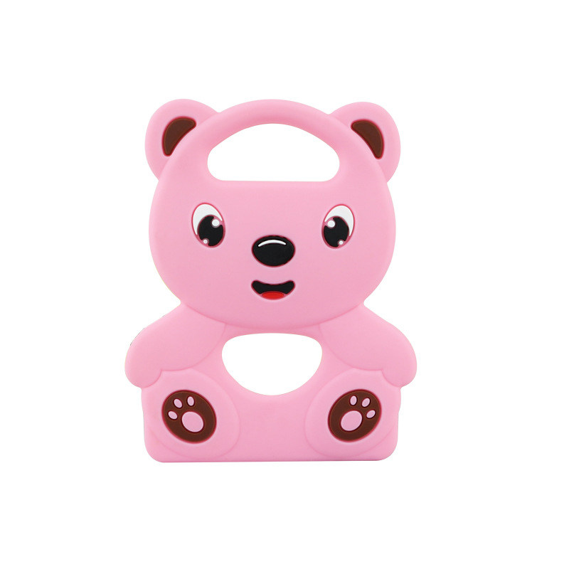 Baby Bear Animal Silicone Teether Baby Teething Toy Baby Mitten Teethers Wrist Toys for Kids