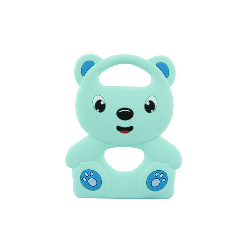 Baby Bear Animal Silicone Teether Baby Teething Toy Baby Mitten Teethers Wrist Toys for Kids