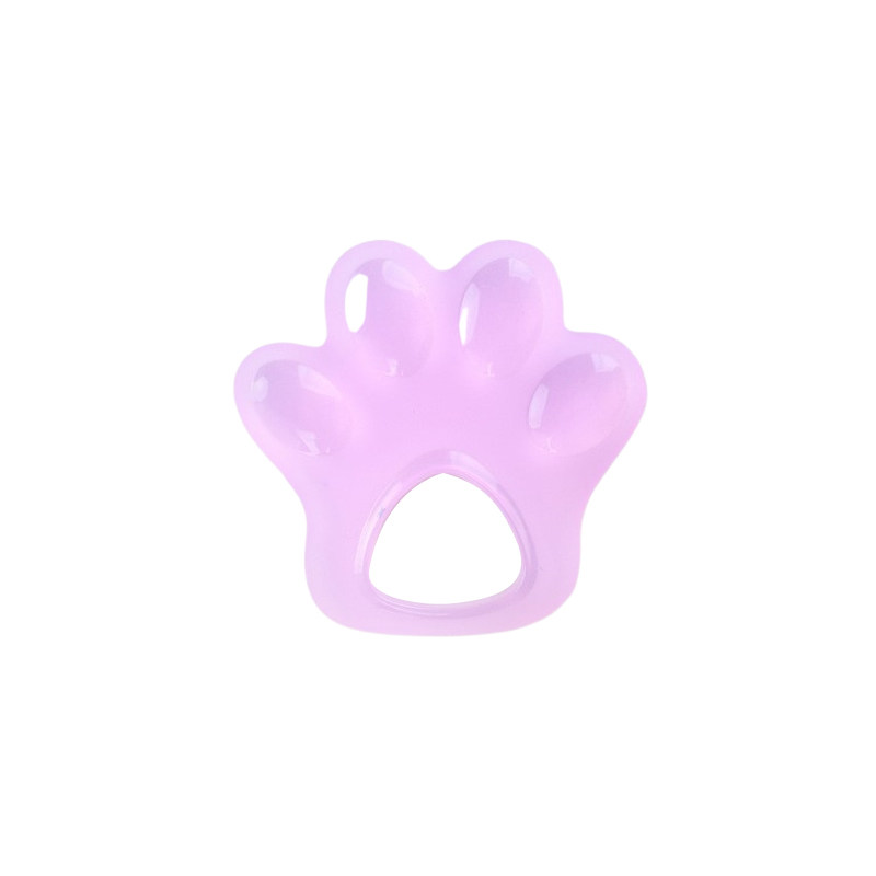 Leafree Natural Silicone Non Drop with Handle Claw Design Teether baby Rings Teething Play Toy Infant Teether Chew Toys