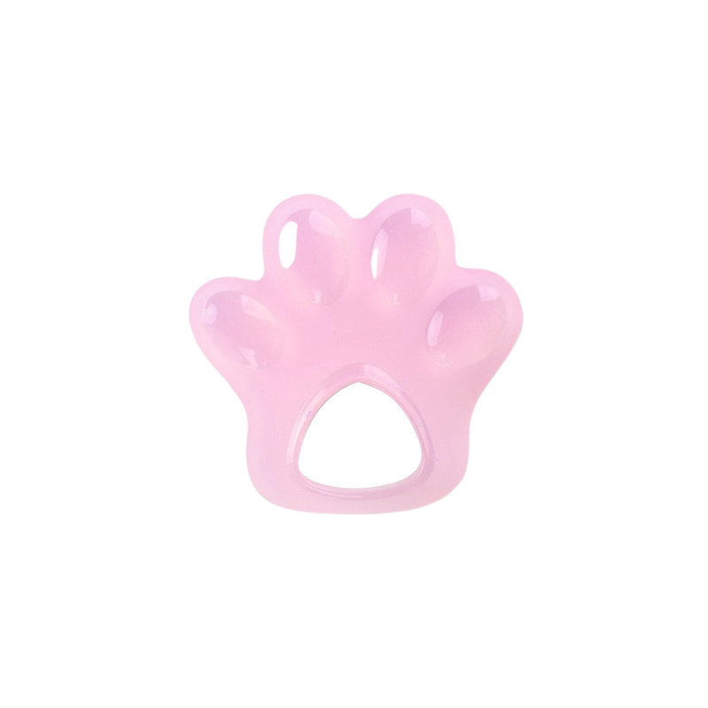 Leafree Natural Silicone Non Drop with Handle Claw Design Teether baby Rings Teething Play Toy Infant Teether Chew Toys
