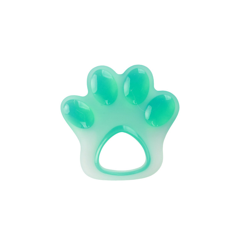 Leafree Natural Silicone Non Drop with Handle Claw Design Teether baby Rings Teething Play Toy Infant Teether Chew Toys
