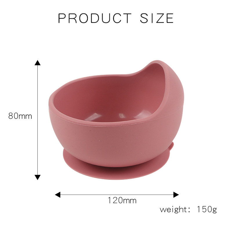 Children spoon silicone suction cup bowl Baby supplementary food bowl feeding baby training bowl