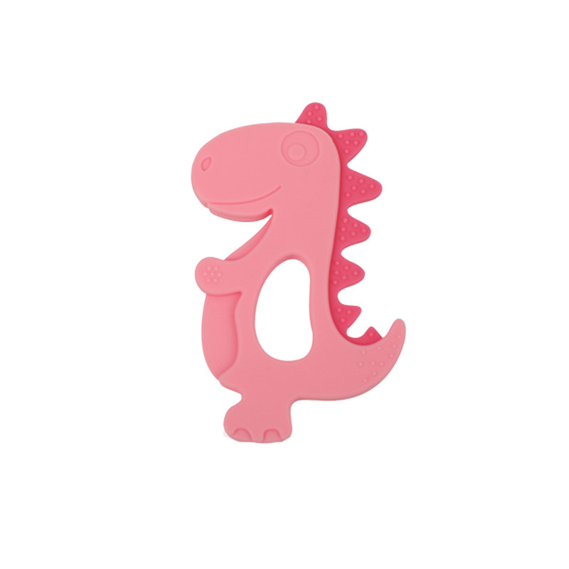 OEM/ ODM Food Grade Silicone Anti-dropping Silicone Baby Wrist Teether Dinosaur Baby Mitten Teether Molars for Feeding babies