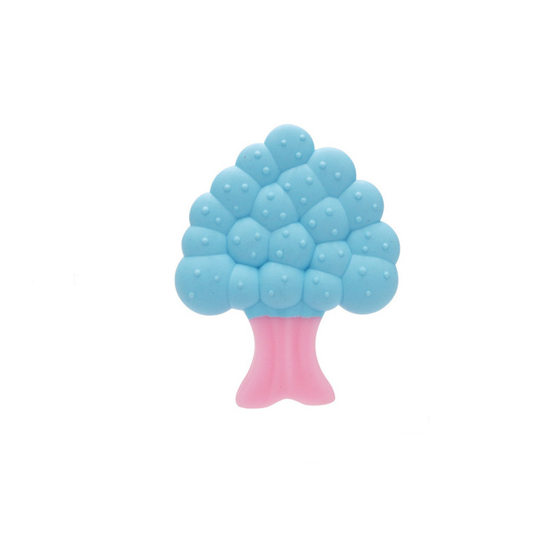 OEM/ ODM Food Grade Silicone Anti-dropping Silicone Baby Teether Soft Tree Shape Teether Molars for Feeding baby Sensory Toys