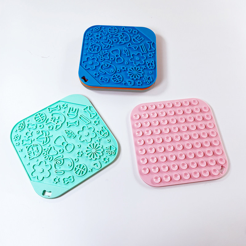 Silicone pet square licking pad