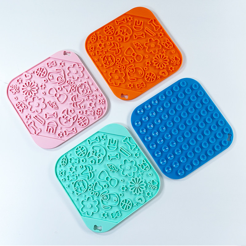 Silicone pet square licking pad