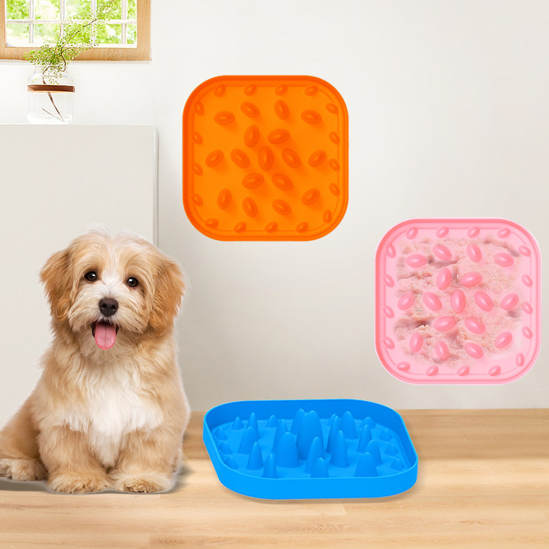 Silicone pet square licking pad