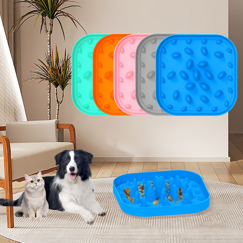 Silicone pet square licking pad